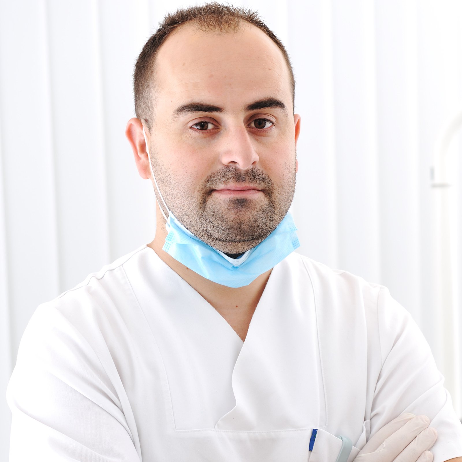 Dentist's teeth checkup, series of related photos